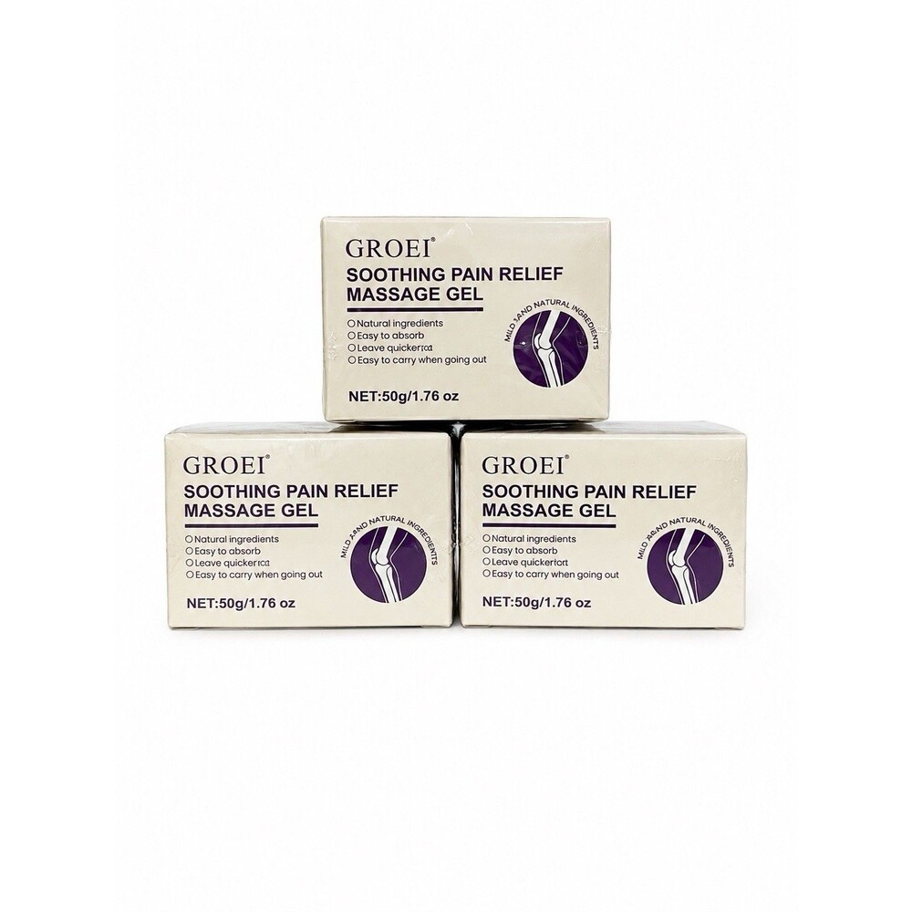 GROEI Soothing Pain Relief Massage Gel 50g x3 – Singapore Market – NEW SEALED